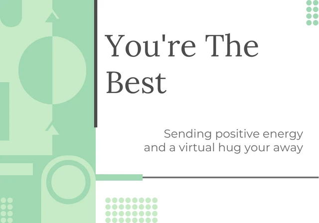 Sage Green Square Thinking Of You Card Template
