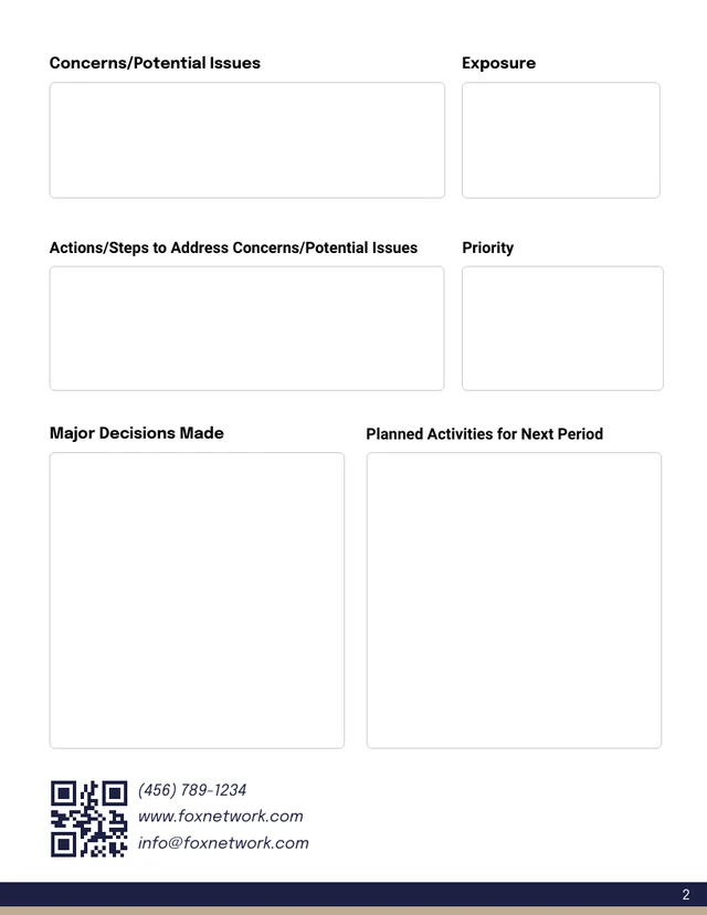 Monthly Operations Report Template - Page 2