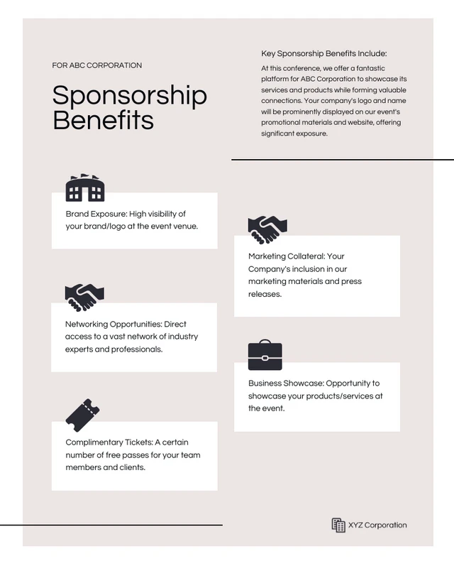 Cream And Black Minimalist Sponsorship Proposal - Page 4