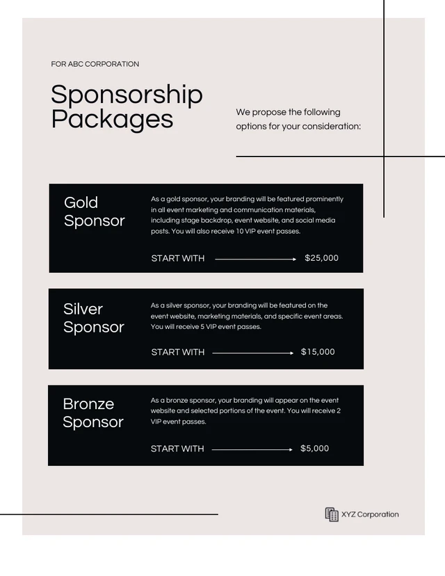 Cream And Black Minimalist Sponsorship Proposal - Page 5