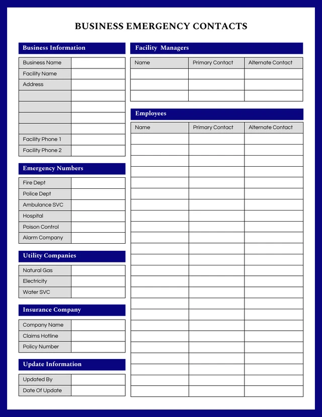 Minimalist Clean Simple White and Blue Contact Forms Template