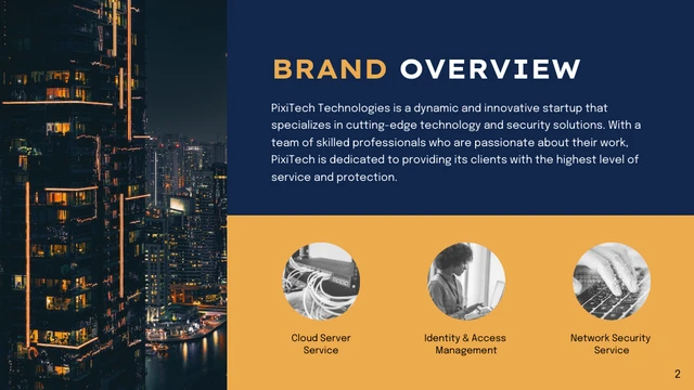 Dark Blue and Orange Tech Brand Guideline Presentation - Page 2