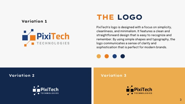 Dark Blue and Orange Tech Brand Guideline Presentation - Page 3