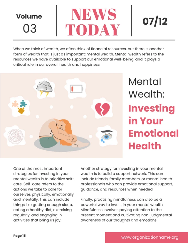 Pink Nude Mental Wealth Newsletter