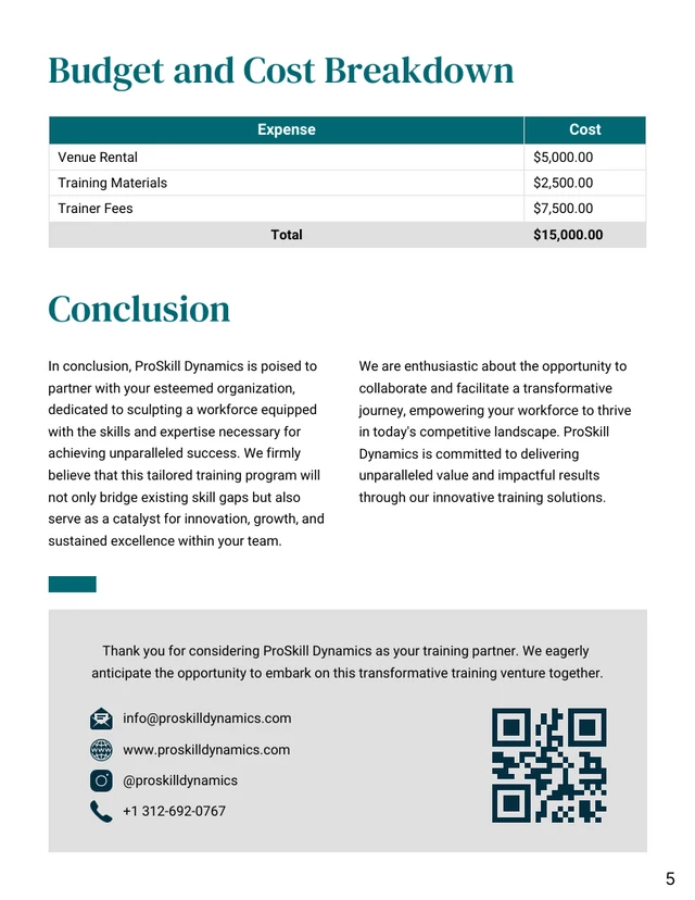 Corporate Training Proposals - Page 5