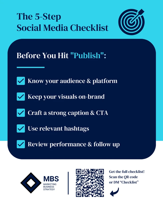 5 Step Publish Facebook Social Media Checklist Template
