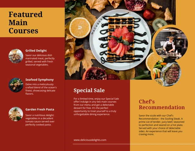 Simple Brown and Yellow Food Brochures - Page 2