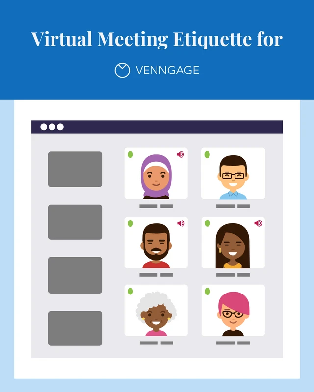 Virtual Meeting Etiquette Instagram Carousel Post - Page 1