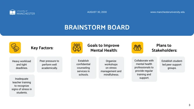 White And Blue Modern Professional Problem Statement Brainstorm Presentation - Page 3