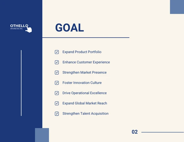 navy blue modern simple strategic plan presentation