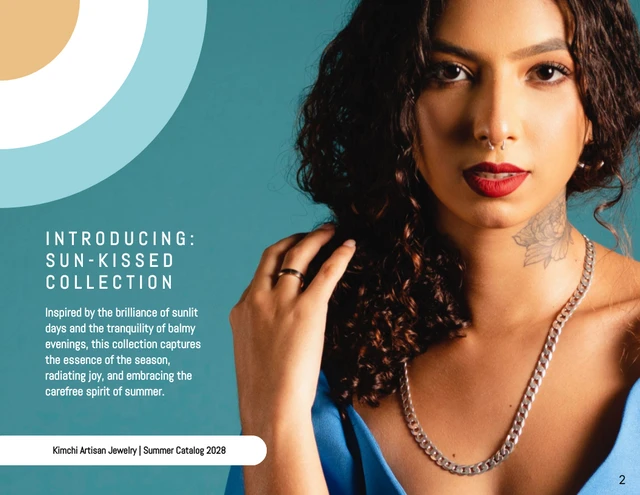 Beige and Teal Jewelry Catalog - Page 2