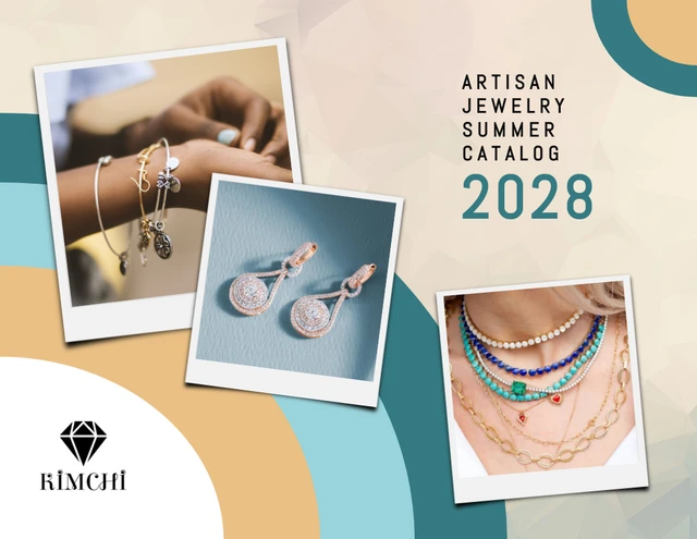 Beige and Teal Jewelry Catalog - Page 1