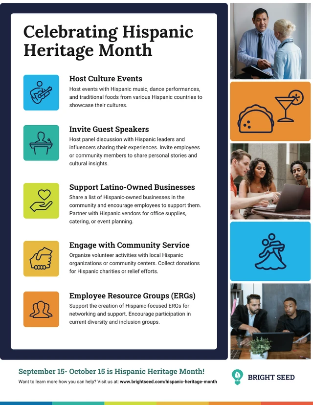 Hispanic Heritage Month Informational HR Infographic Template