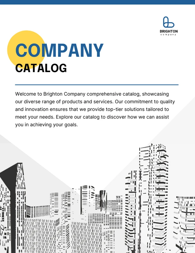 Company Catalog Template - Page 1