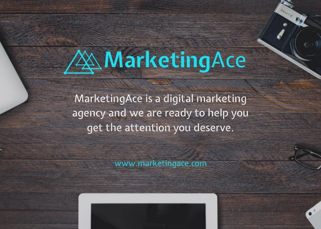 Minimal Digital Marketing Business Postcard - Page 1