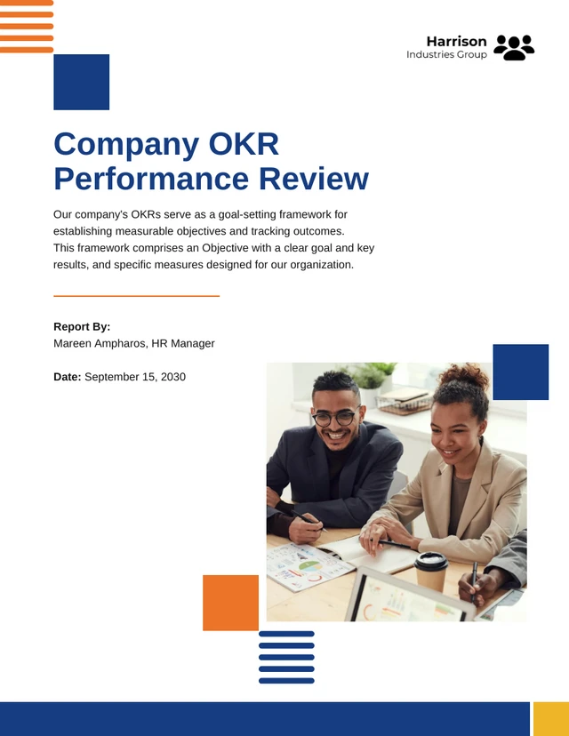 Company OKR Performance Review Report - Page 1