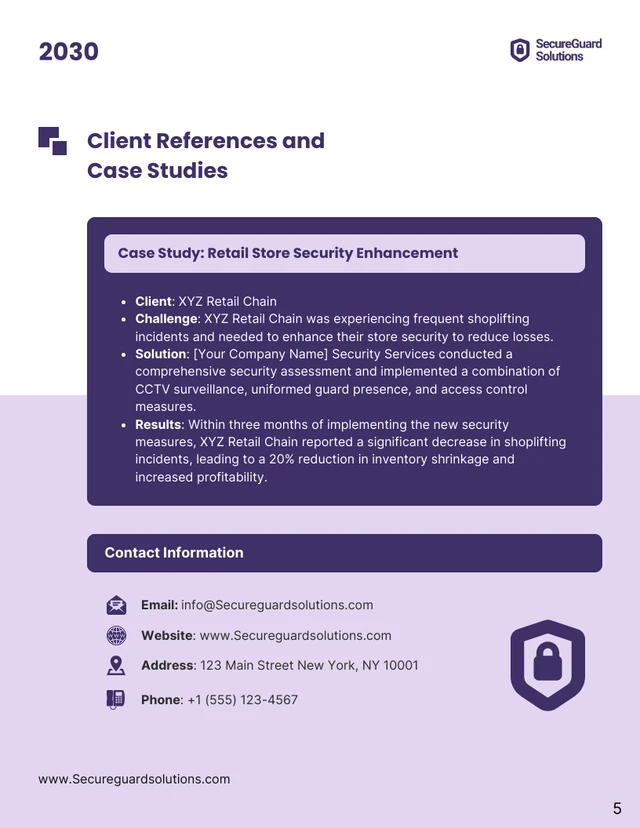 Security Services Proposal Template - Page 5