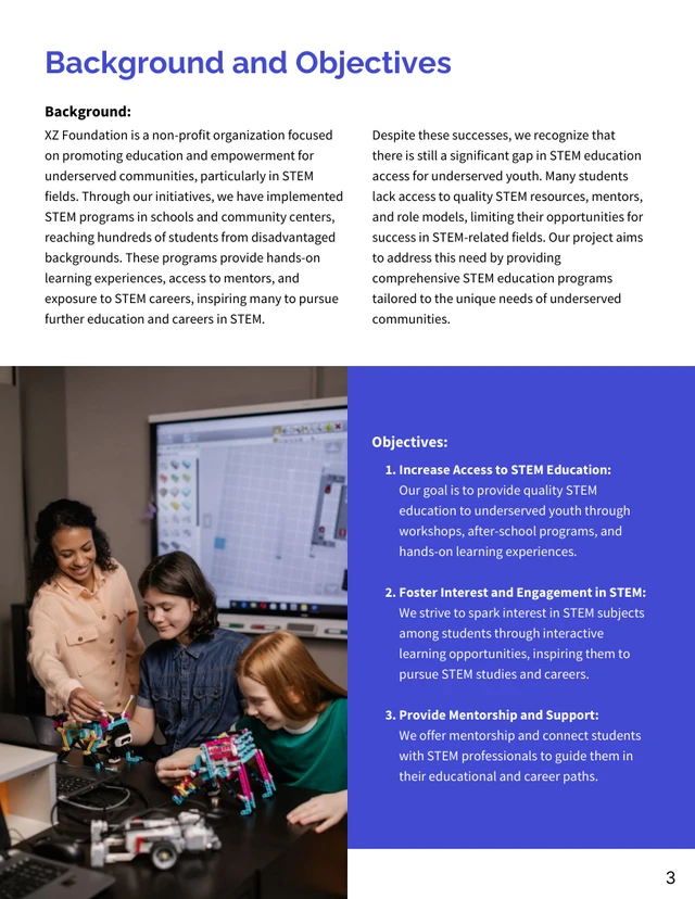 Grant Funding Proposal Template - Page 3