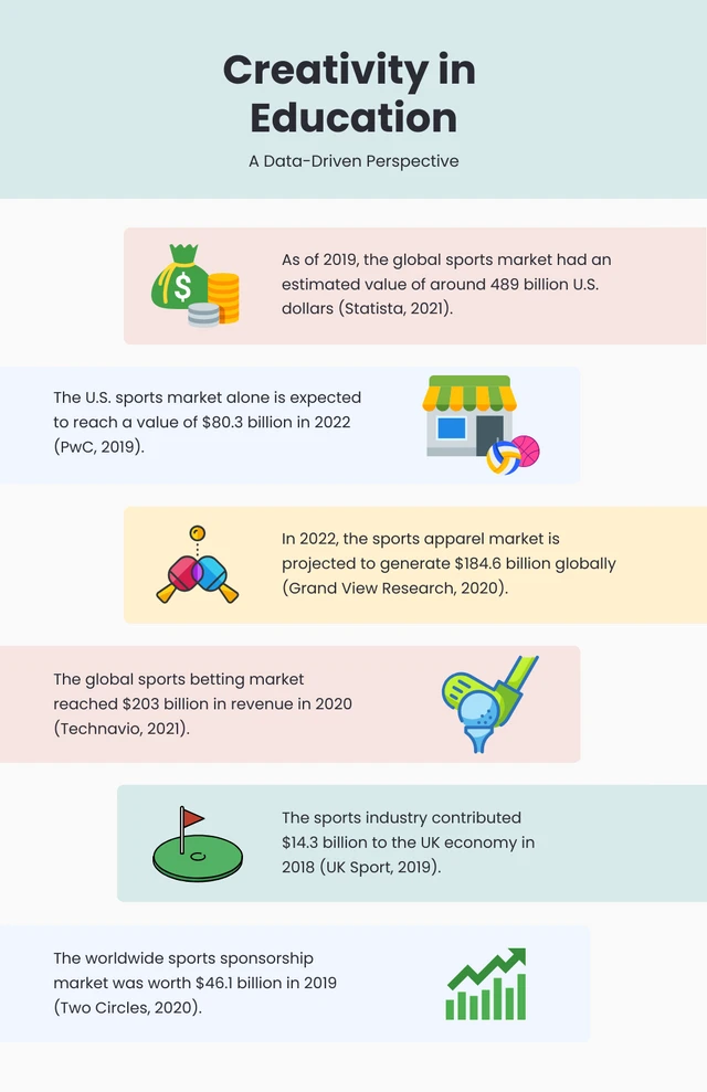 Pastel Simple Sports Infographic Template