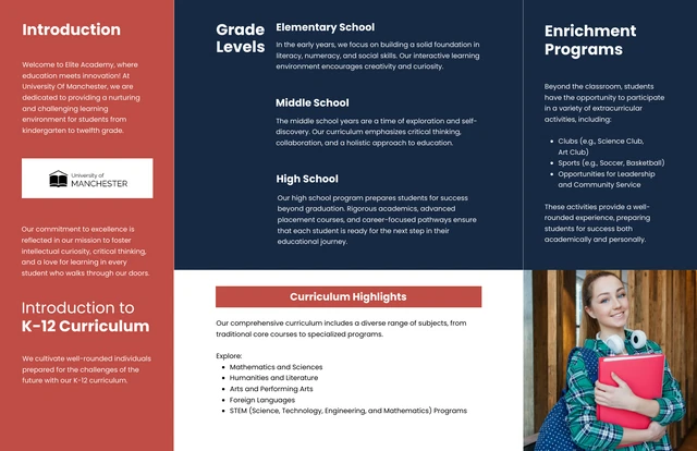 K-12 Curriculum Offerings Gate-Fold Brochure - Page 2