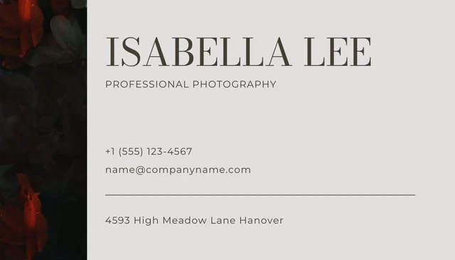 Black And Red Luxury Modern Photo Service Business Card - Page 2