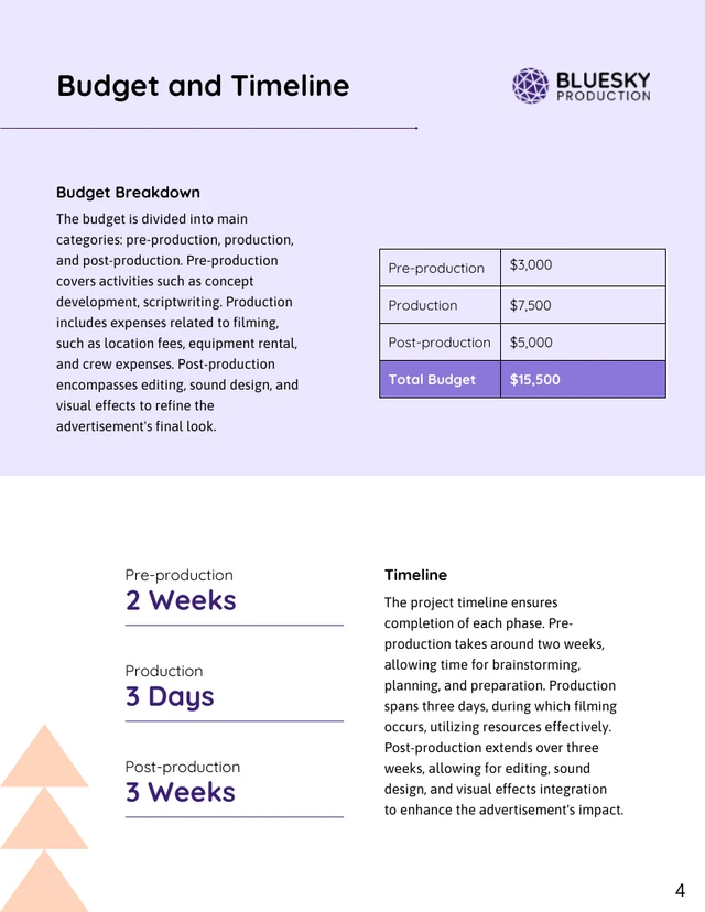 Advertising Campaign Video Proposal Template - Page 4