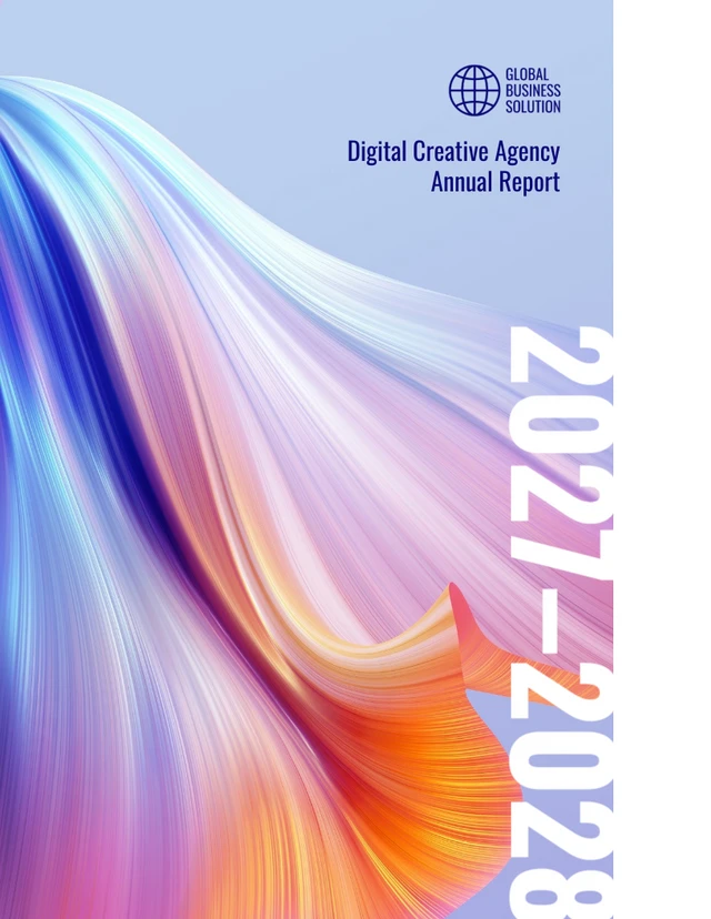 Digital Annual Report Template - Page 1