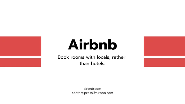 White and Red Airbnb Pitch Deck Template - Page 1