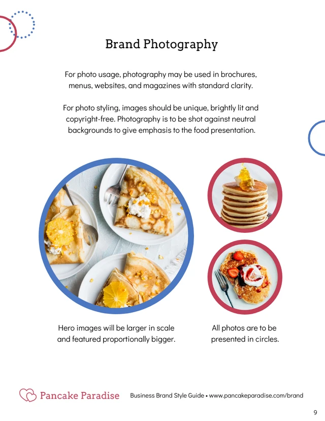 Business Restaurant Brand Style Guide Ebook - Page 9