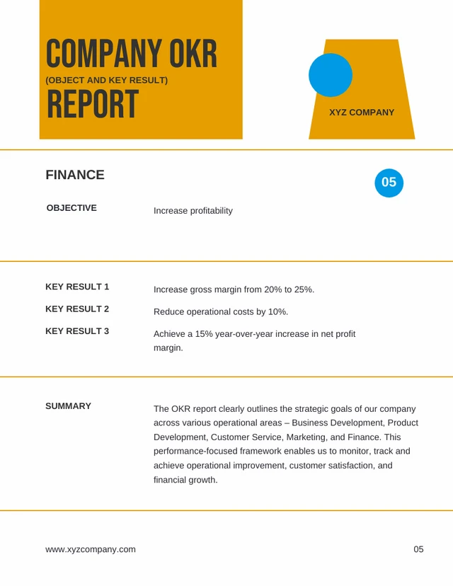 Simple Orange Company OKR Report - Page 5