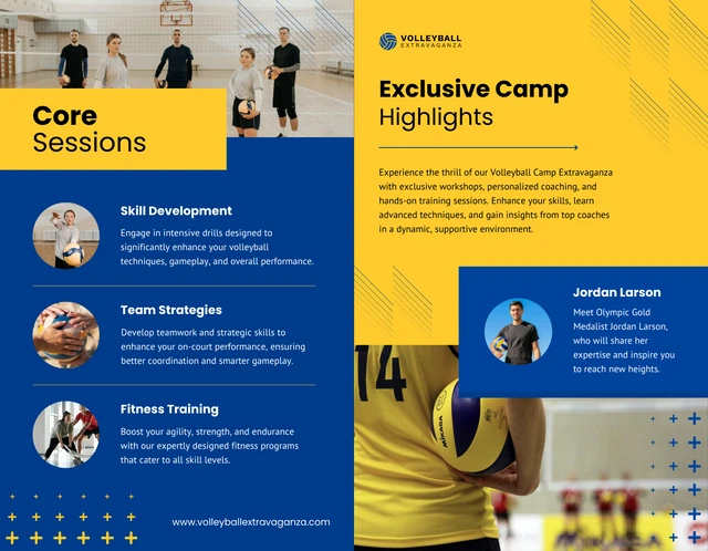 Volleyball Camp Brochure Template - Page 2