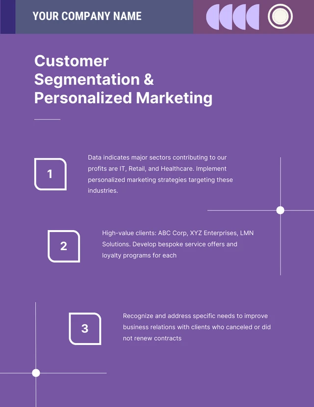 Purple Abstract Shape Account Plan - Page 2