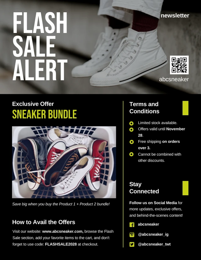 Flash Sale Alerts Newsletter Template