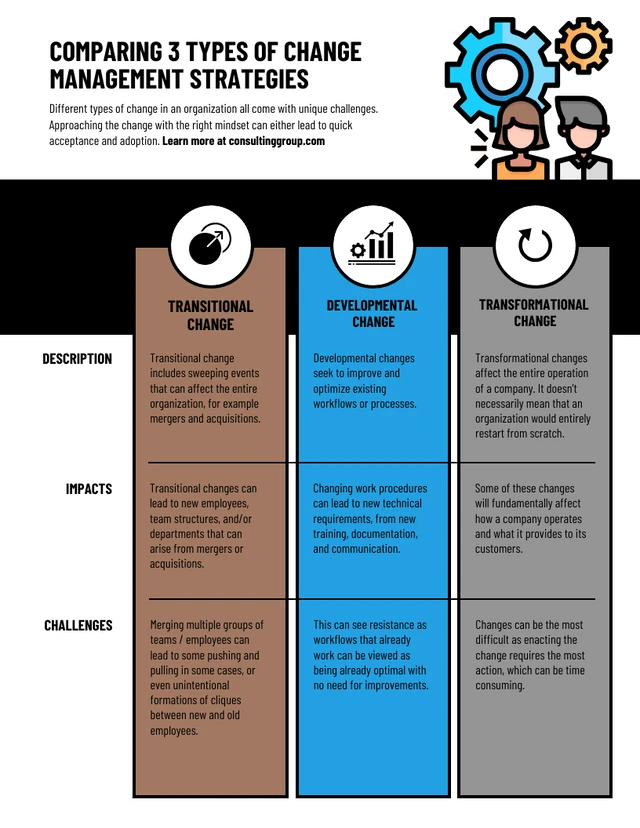 Management Strategies Comparison Chart