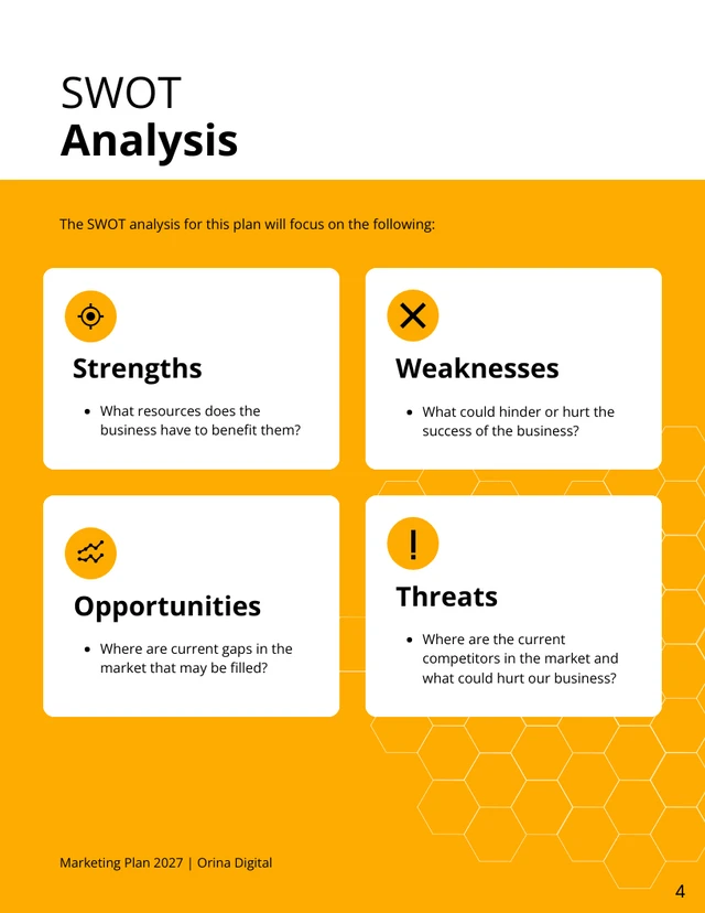 Small Business Marketing Plan Template - Page 4