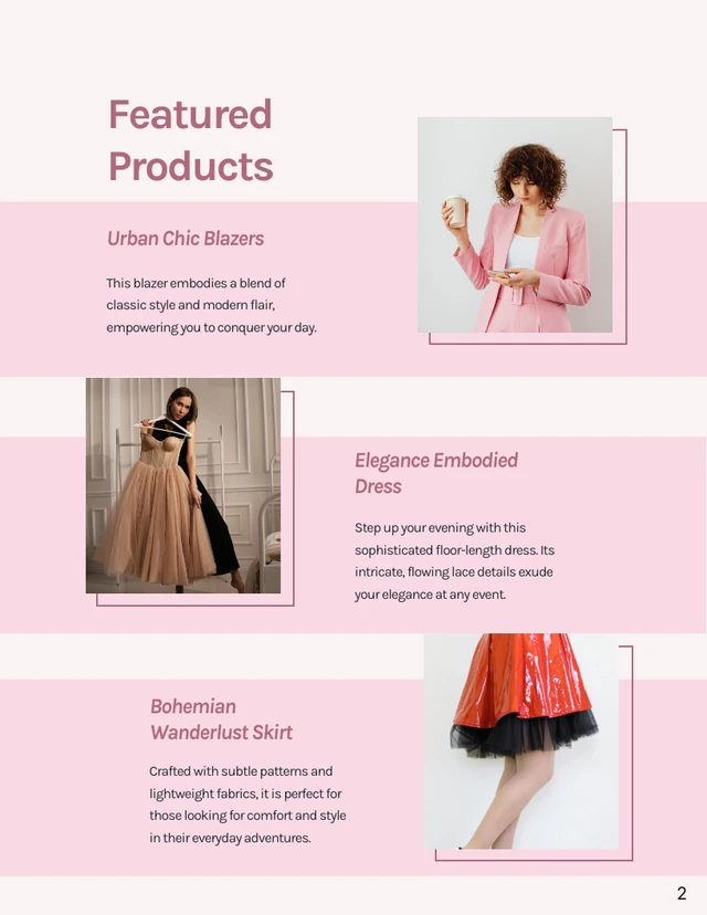 Simple Pink Fashion Catalog - Page 2