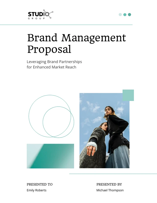 Dark Green Circle Brand Management Proposal - Page 1