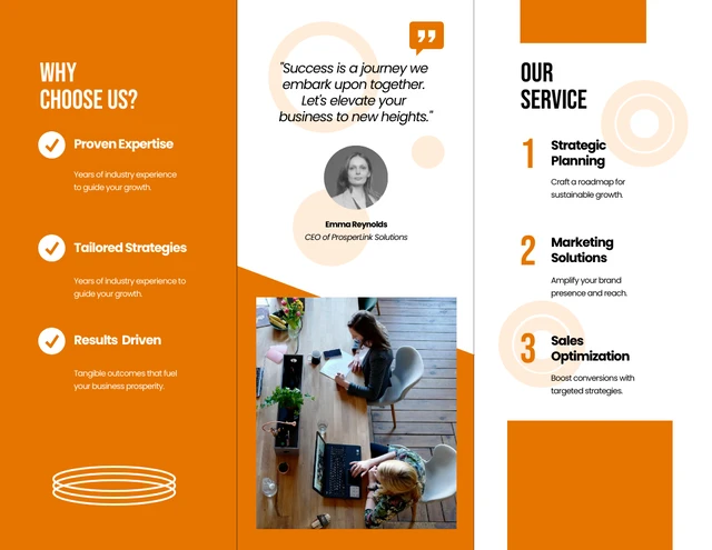 Simple Orange Business Sales Tri-fold Brochure - Page 2