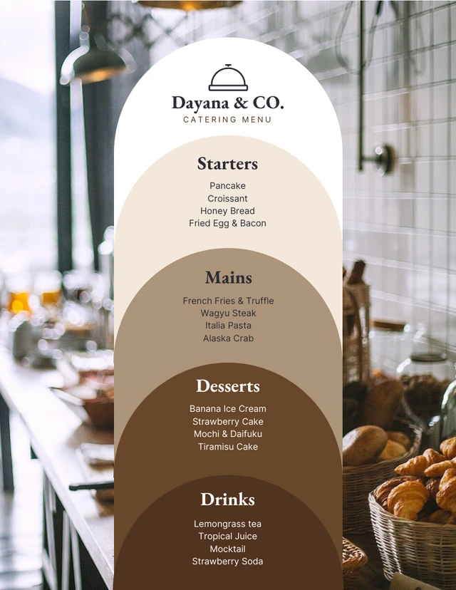 Simple Photo Catering Menu Template