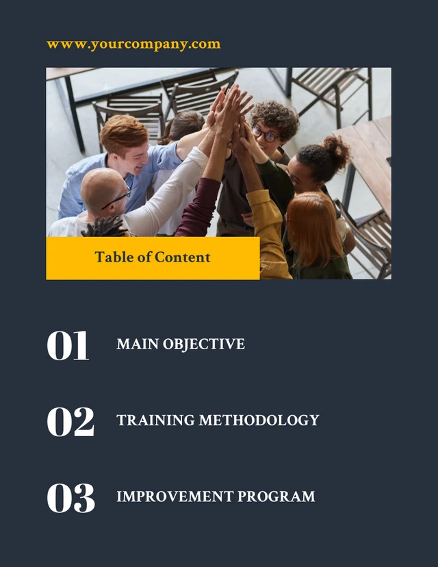 Navy And Yellow Modern Clean Minimalist Professional Training Plans - Page 2