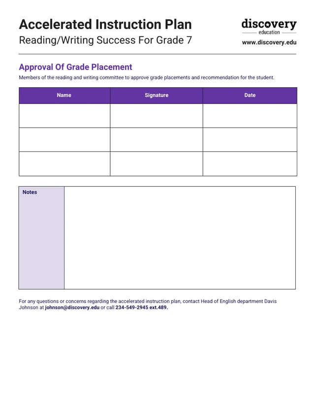 Accelerated Instruction Plan Template - Page 3