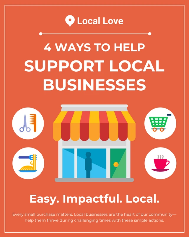 Support Local Businesses Instagram Carousel Post Slides - Page 1