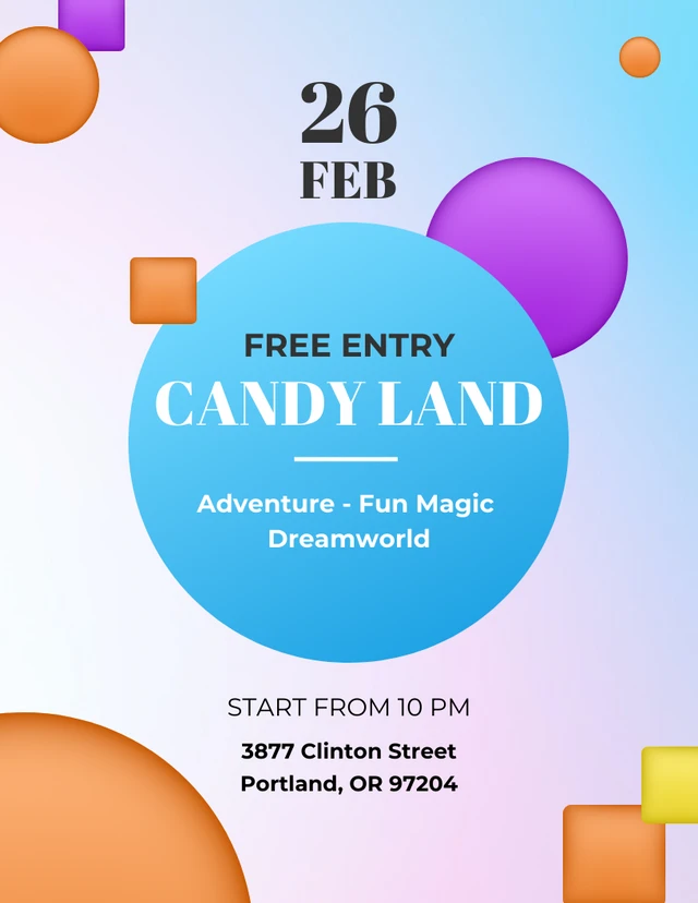 3D Candy Land Abstract Urgent
