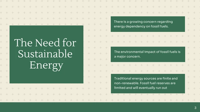 Beige and Green Energy Animated Presentation - Page 3