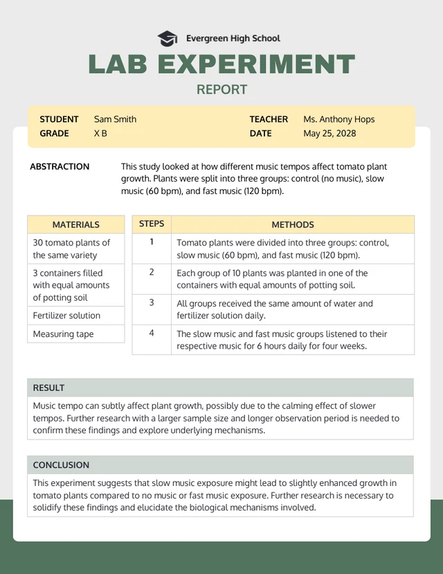 Experiment Report Template