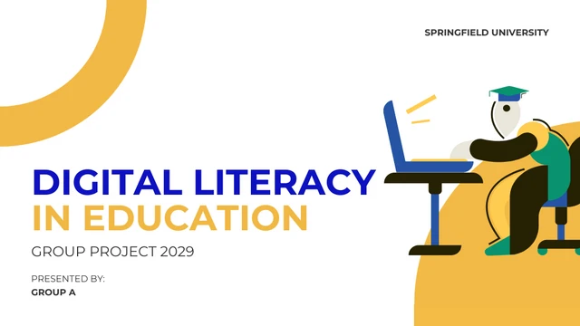 Yellow Shape Group Project Education Presentation - Page 1