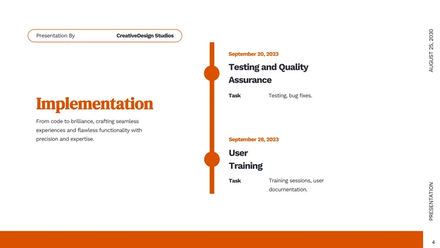 Simple Orange White Timeline Presentation - Page 4