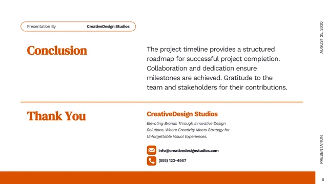 Simple Orange White Timeline Presentation - Page 5