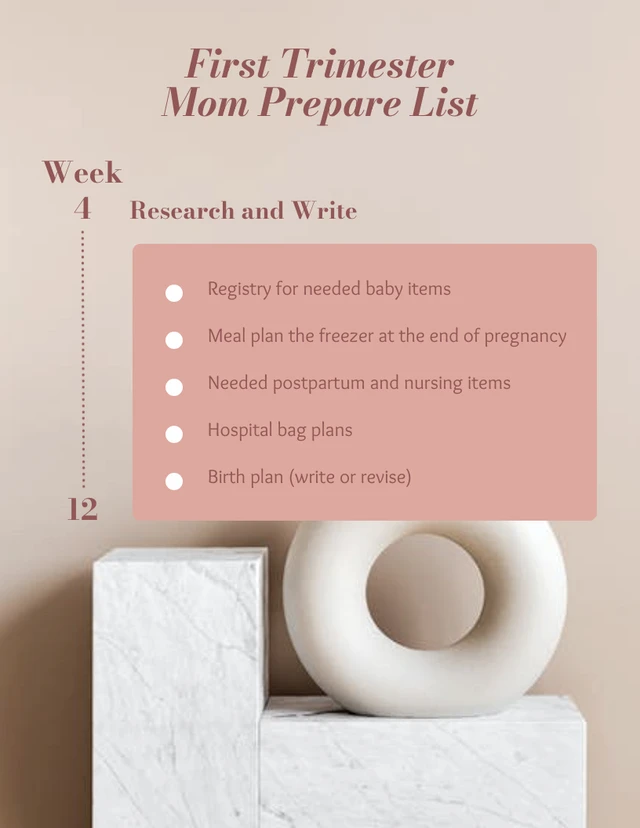 Mom Preapare List Beige Color Template