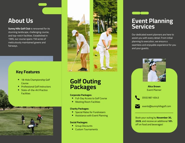 Golf Outing Brochure Template - Page 2